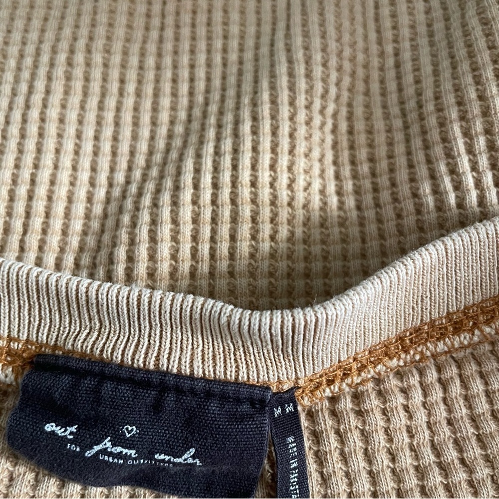 Urban Outfitters Out From Under Luciana Waffle Thermal Cropped Pullover Medium - Picture 4 of 5